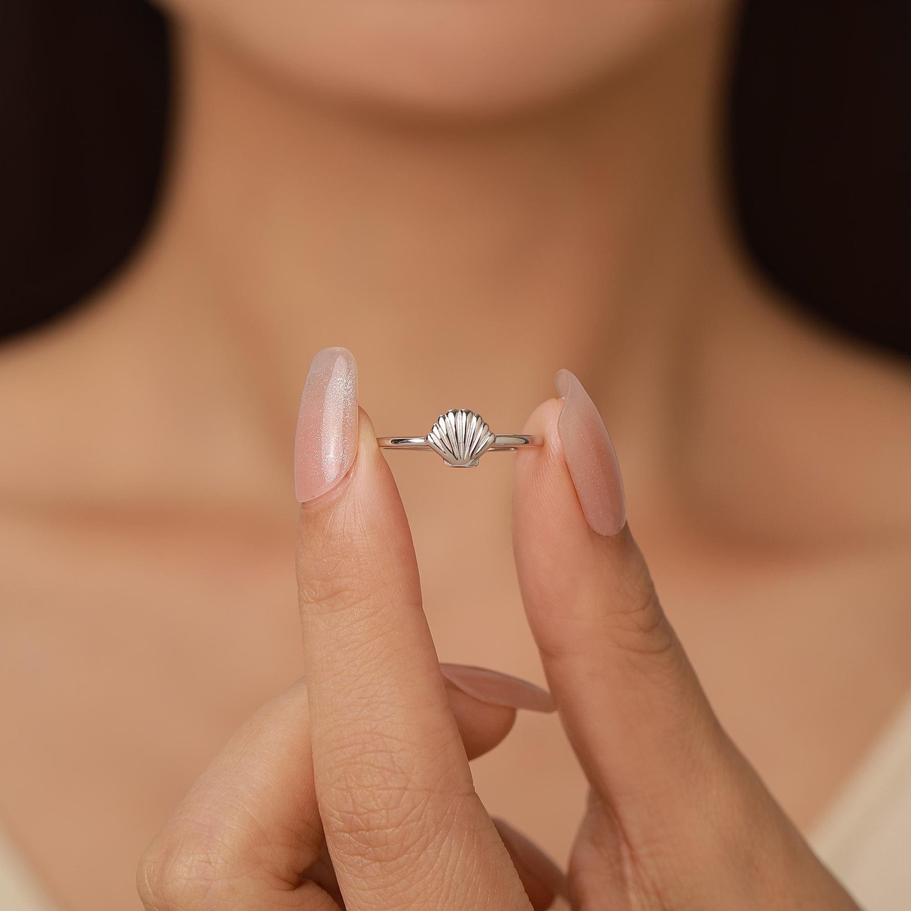 Cute Sea Shell Motif Ring
