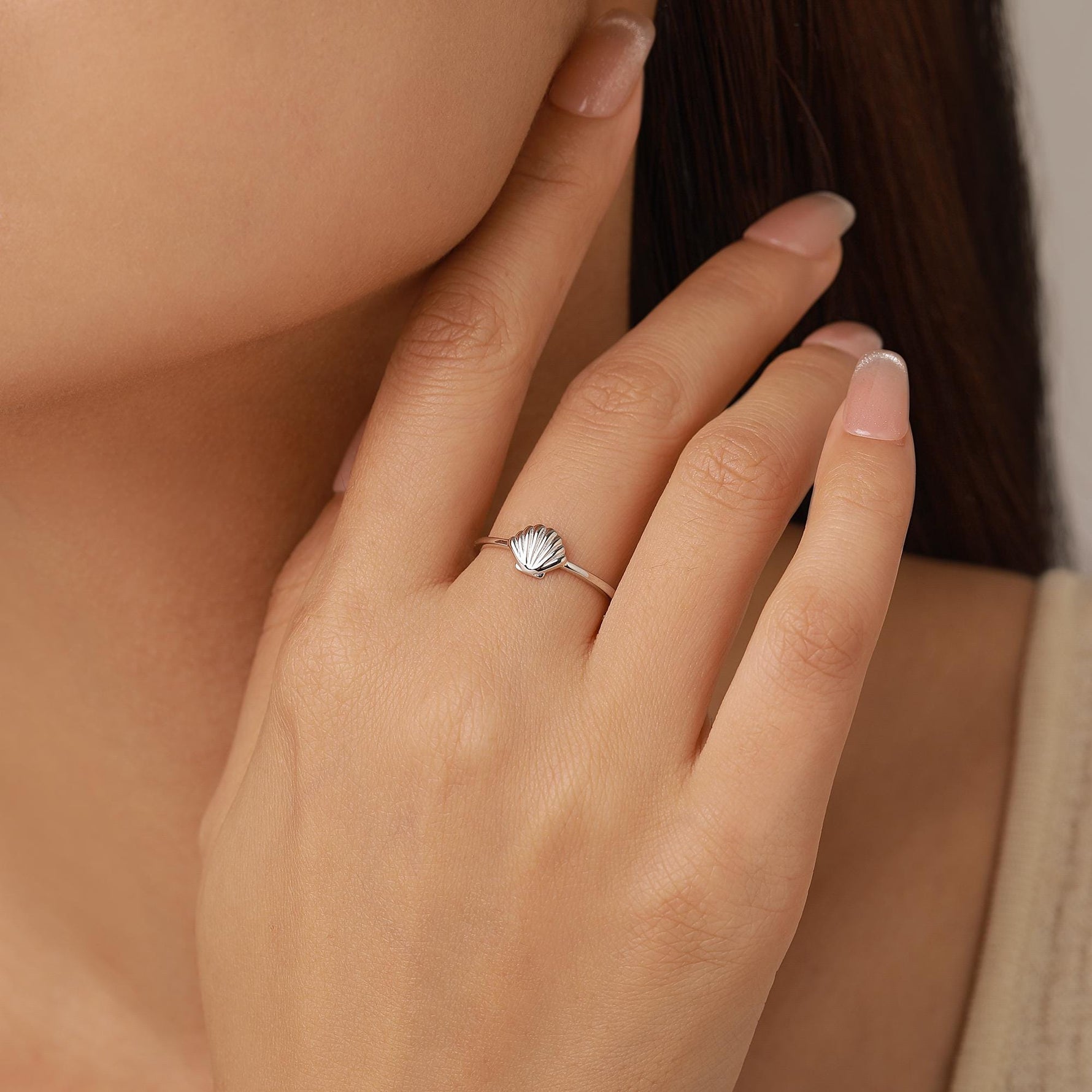 Cute Sea Shell Motif Ring