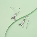 Sterling Silver Bacteriophage Drop Earrings