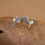 Sterling Silver Bluebell 16G Internally Threaded Flat Back Earrings