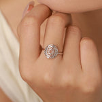 Sterling Silver Mandala Cut Out Open Ring