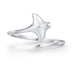 Sterling Silver Manta Ray Open Ring