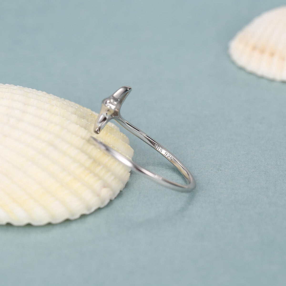 Sterling Silver Manta Ray Open Ring