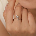 Sterling Silver Manta Ray Open Ring