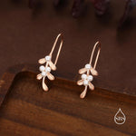 Pearl Mistletoe Hook Earrings