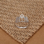 Sterling Silver Gothic Cathedral Window Open Ring