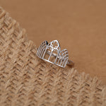 Sterling Silver Gothic Cathedral Window Open Ring