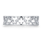 Sterling Silver Gothic Trefoil Cut Out Ring