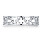 Sterling Silver Gothic Trefoil Cut Out Ring