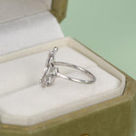Sterling Silver Serotonin and Dopamine Molecule Open Ring