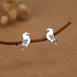 Sterling Silver Kookaburra Bird Stud Earrings