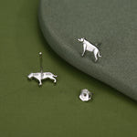 Sterling Silver Sabertooth Tiger Stud Earrings