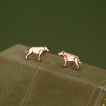 Sterling Silver Sabertooth Tiger Stud Earrings