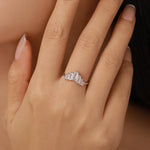 Sterling Silver Baguette CZ Crown Ring