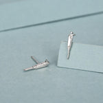 Sterling Silver Pipette Stud Earrings