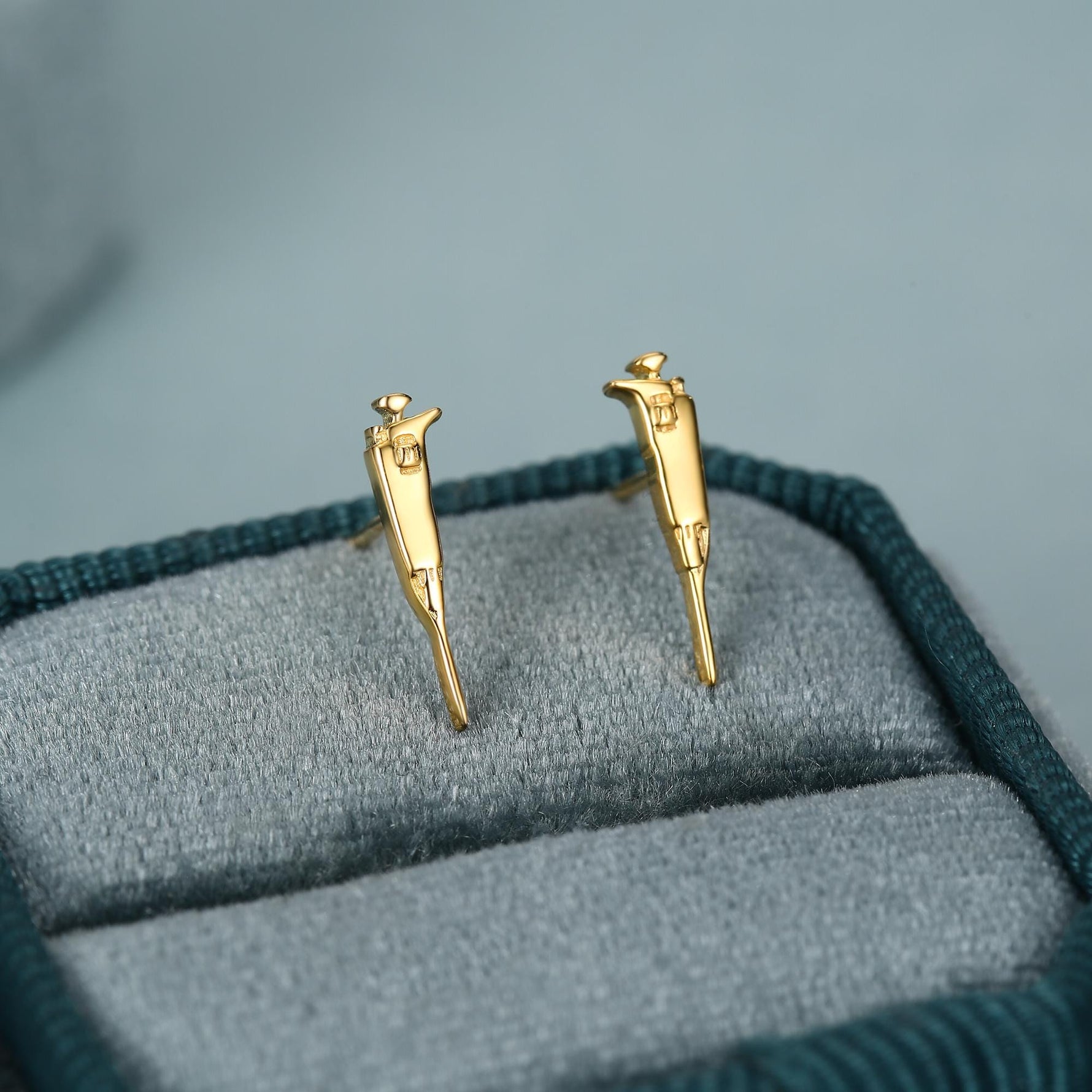 Sterling Silver Pipette Stud Earrings