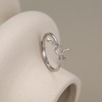 Sterling Silver Dopamine Molecule Adjustable Ring