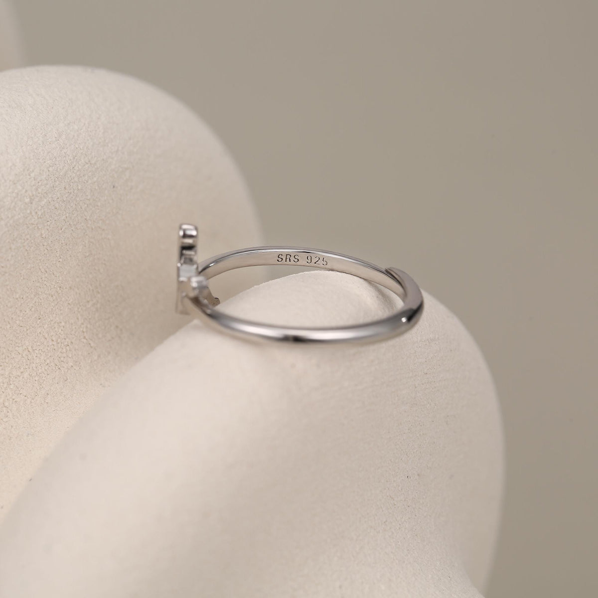 Sterling Silver Dopamine Molecule Adjustable Ring