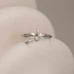 Sterling Silver Dopamine Molecule Adjustable Ring