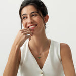 Green Enamel Lunar Moth Charm Necklace