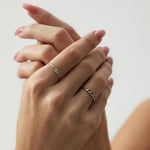Peridot Oval Ring with CZ Accents