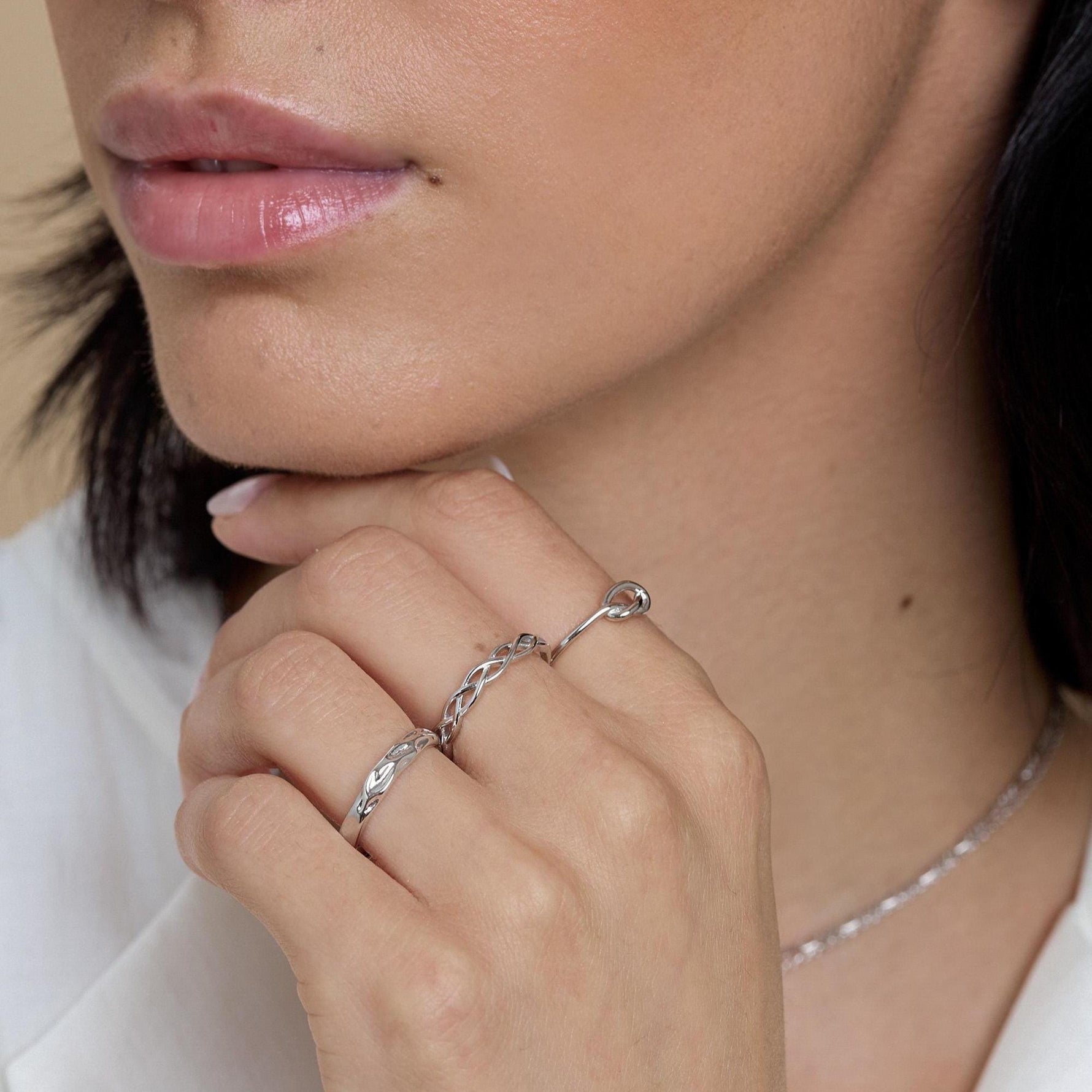 Heart Knot Infinity Motif Ring