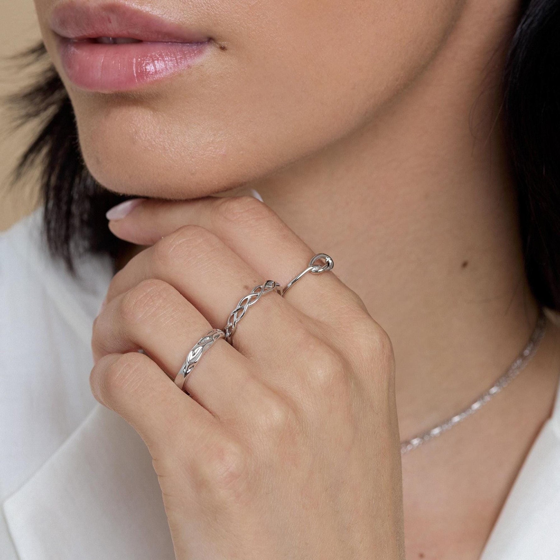 Skinny Celtic Knot Stacking Ring