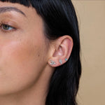 Sterling Silver Tiny Aquamarine Stud Earrings, 3mm Genuine Aquamarine Stone, Semi-precious Jewellery