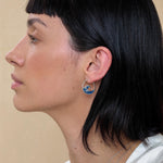 Enamel Great Wave Hoop Earrings