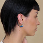 Enamel Great Wave Hoop Earrings