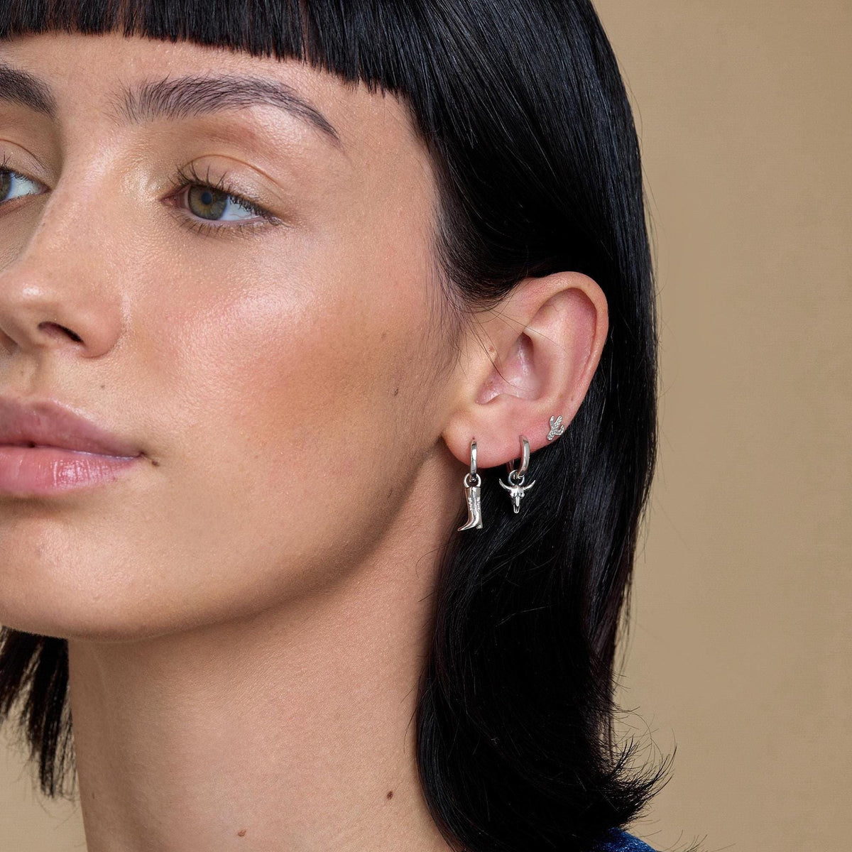 Cowboy Boot and Hand Earring Charms