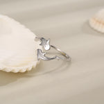 Sterling Silver Whale Shark Adjustable Ring