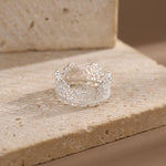 Sterling Silver Filigree Lace Crown Ring