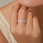 Sterling Silver Filigree Lace Crown Ring