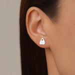 Sterling Silver Ouija Planchette Stud Earrings