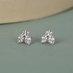 Sterling Silver Lungs Stud Earrings