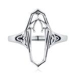 Sterling Silver Gothic Coffin Ring