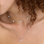 Natural Pearl Choker Necklace in Sterling Silver, Silver or Gold , Genuine Freshwater Pearls, Pearl Necklace