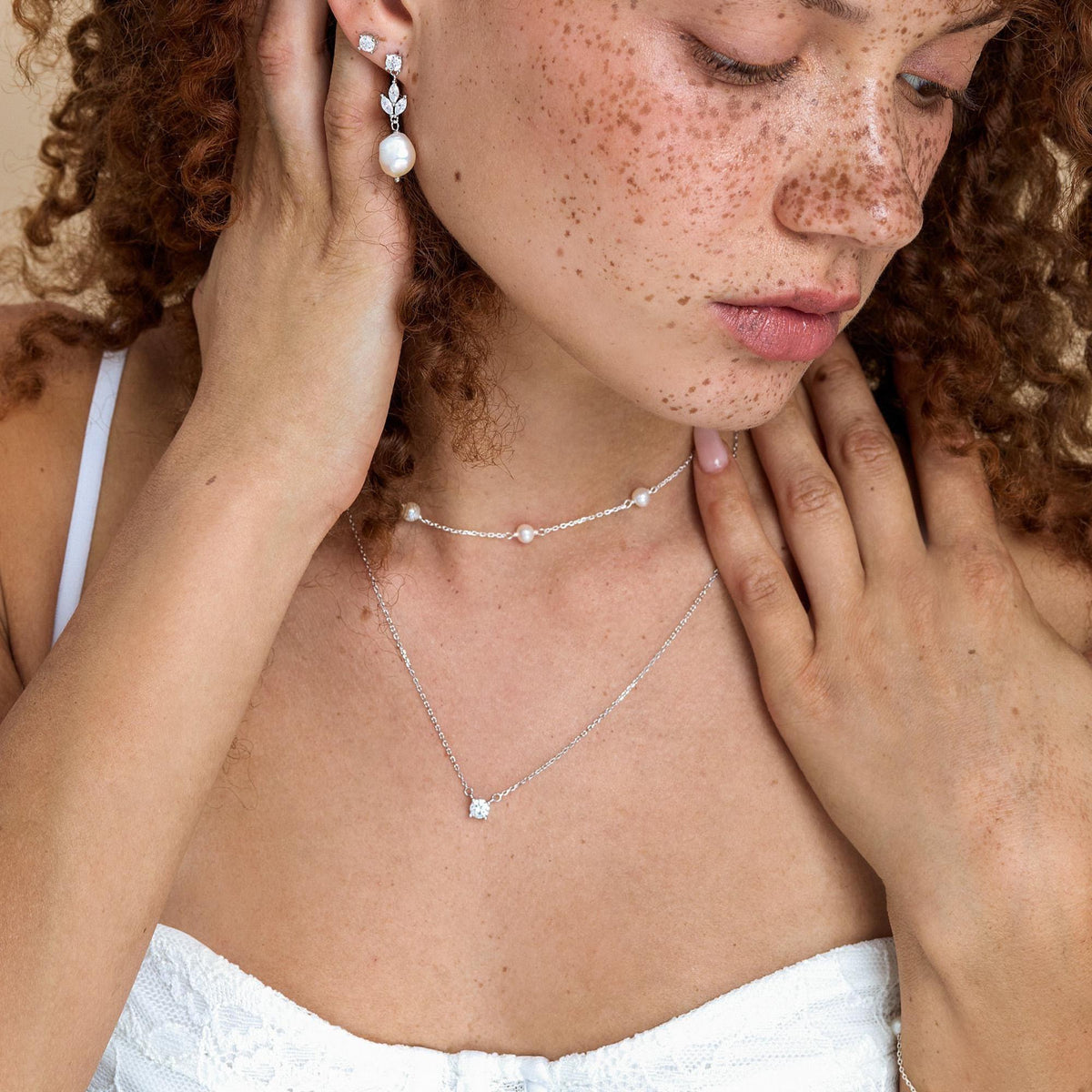 CZ Solitaire Pendant Necklace