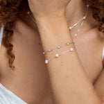 Freshwater Keshi Pearls Station Bracelet