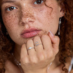 Freshwater Pearl CZ Gemstone Ring
