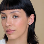 Moonstone Scarab Beetle Stud Earrings