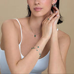 Green Onyx Dangle Station Bracelet