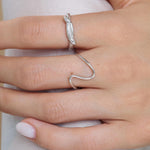 Skinny Wave Chevron Ring