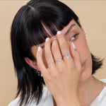 Moonstone Pear Droplet Soft Chain Ring