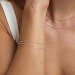 Double Layer Snake & Satellite Chain Bracelet