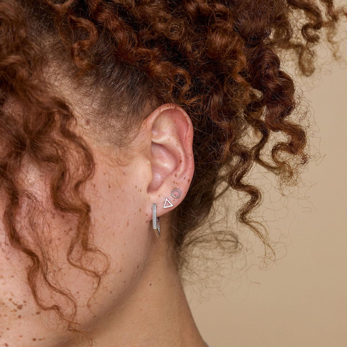 Tiny Open Circle Stud Earrings