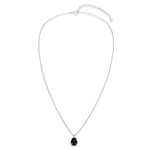 Black Onyx Pear Cabochon Pendant Necklace