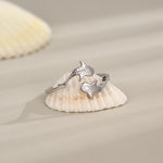 Sterling Silver Whale Shark Adjustable Ring