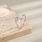 Sterling Silver Whale Shark Adjustable Ring